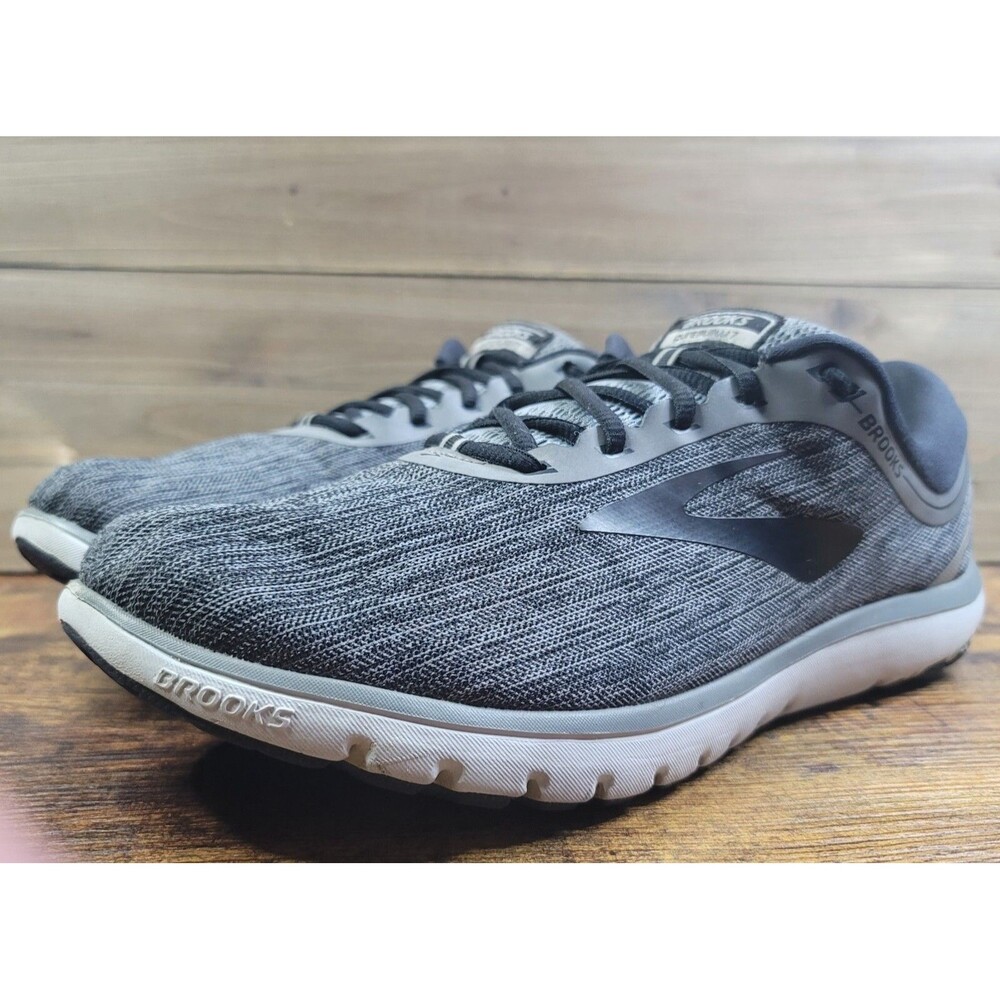 Brooks Womens Pureflow 7 Running Shoes Gray 1202621B055 Low Top Lace Up 12 Med D